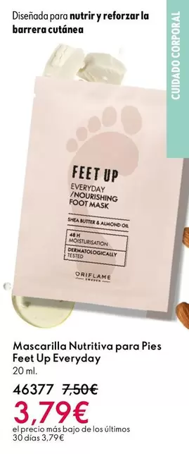 Oriflame - Mascarilla Nutritiva Para Pies Feet Up Everyday