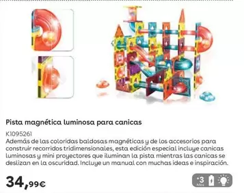 Zig Zag - Pista Magnética Luminosa Para Canicas