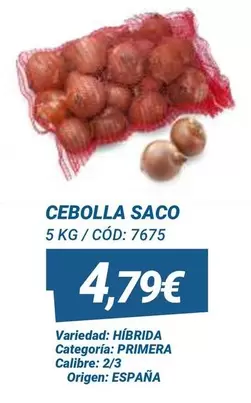 origen - Cebolla Saco
