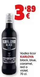 Karlova - Vodka Licor Black, Blue, Caramel, Red O Violet