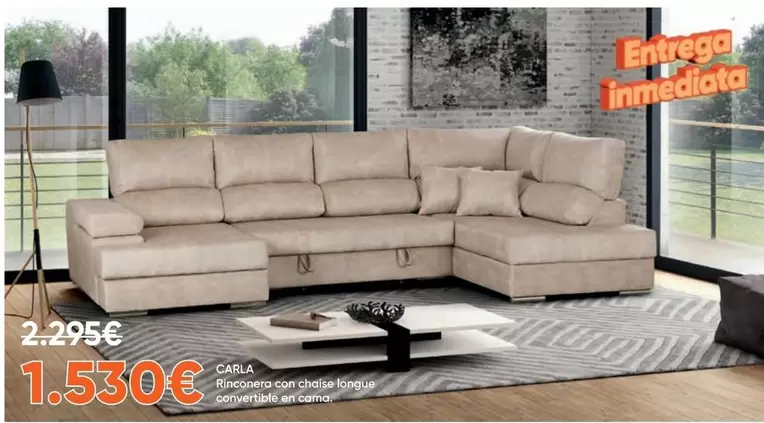 Carla Rinconera Con Chise Longue Convertible En Cama