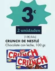 Nestlé - Crunch De Chocolate Con Leche, 100 Gr.