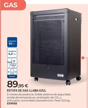 HJM - Estufa De Gas Llama Azul
