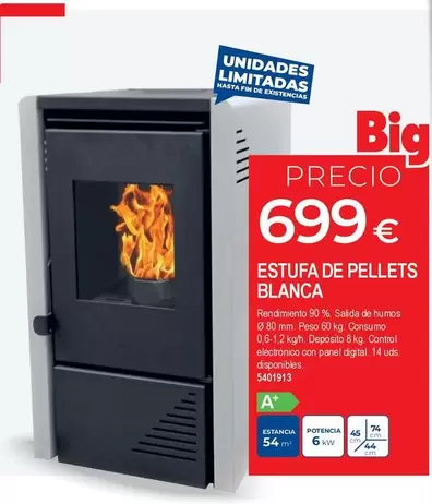 Estufa De Pellets Blanca