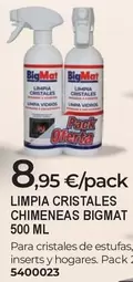 Bigmat - Limpia Cristales Chimeneas 500 Ml