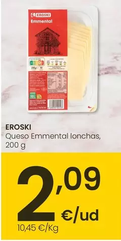 Eroski - Queso Emmental Lonchas