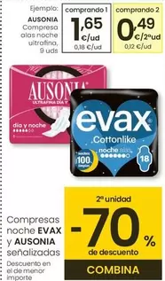 Ausonia - Compresas Alas Noche Ultrafina