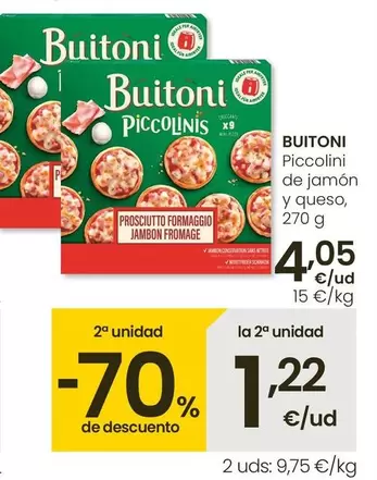 Buitoni - Piccolini De Jamon Y Queso