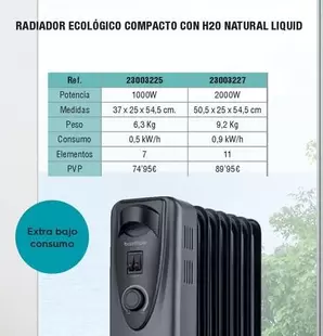 Radiador Ecológico Compacto Con H20 Natural Liquid