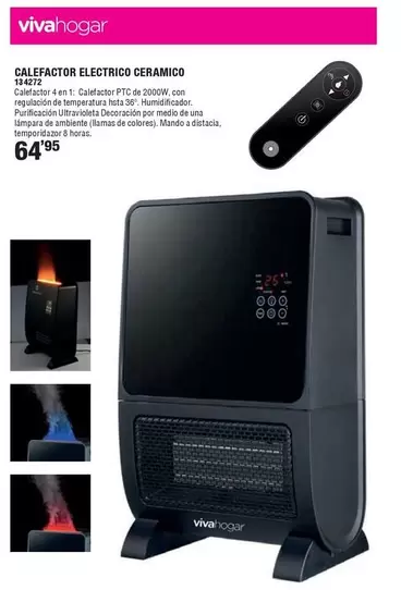 Vivahogar - Calefactor Electrico Ceramico