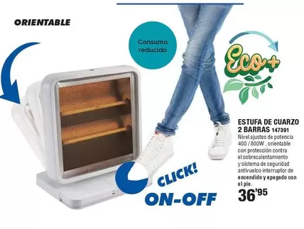 Eco - Estufa De Guarzo 2 Barras