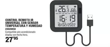Control Remoto LR Universal Con Sensor Temperatura Y Humedad