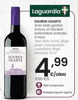 Eguren Ugarte - Vino Tinto D.O.C. Rioja Joven Maceración Carbónica Rioja Alavesa