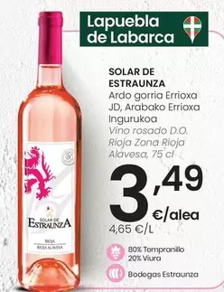 Solar De Estraunza - Vino Rosado D.O. Rioja Zona Rioja Alavesa