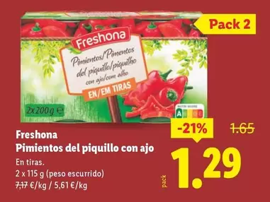 Freshona - Pimientos Del Piquillo Con Ajo