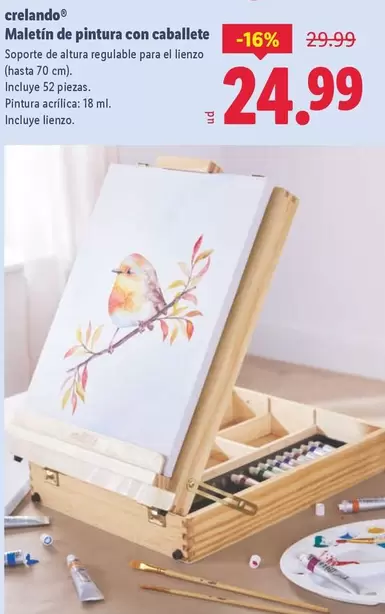 Crelando - Maletin De Pintura Con Caballete