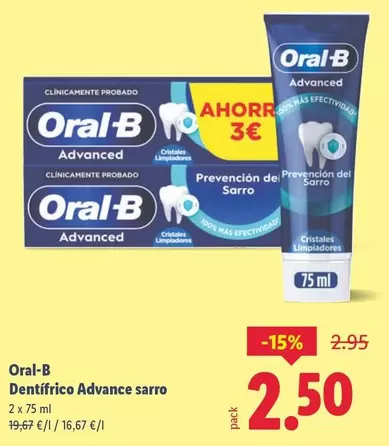 Oral B - Dentifrico Advance Sarro