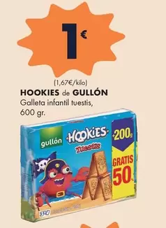 Gullón - Hookies Galleta Infantil Tuestis, 600 Gr.