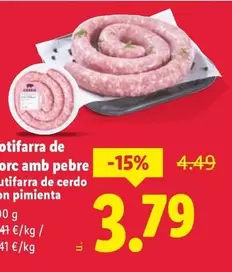 Butifarra De Cerdo Con Pimienta