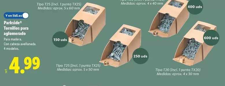 Parkside - Tornillos Para Aglomerado