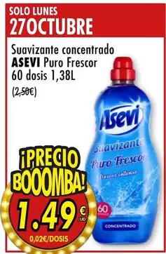 Asevi - Suavizante Concentrado Puro Frescor 60 Dosis