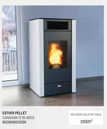 Estufa Pellet Canadian 12 Blanca