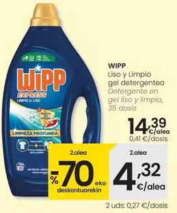 Wipp - Detergente En Gel Liso Y Limpio