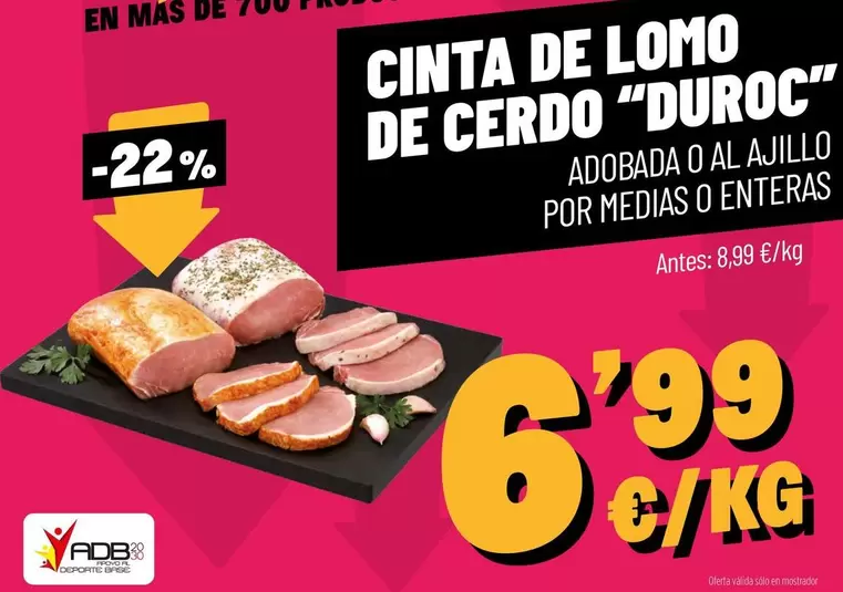Mas - Cinta De Lomo De Cerdo "duroc"