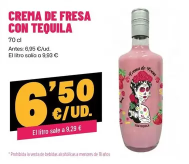 Crema De Fresa Con Tequila