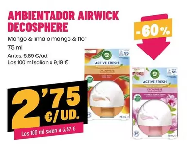 mango - Ambientador AirWick Decosphere