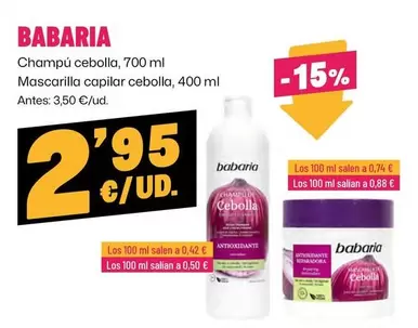 Babaria - Champú Cebolla
