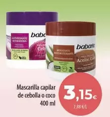 Babaria - Mascarilla Capilar De Cebolla O Coco