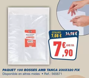 Paquet 100 Bosses Amb Tanca 230x320 Fix