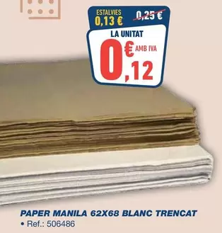 Paper Manila 62x68 Blanc Trencat