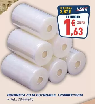 Bobineta Film Estirable 125mmx150m