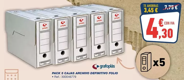 Pack 5 Calas Archino Defintivo