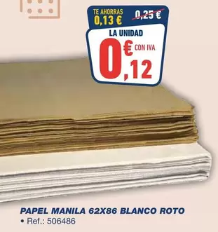 Blanco - Papel Manila 62x86  Roto