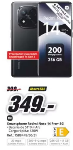 Xiaomi - Smartphone Redmi Note 14 Pro+ 5g
