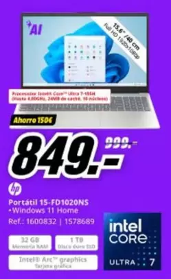 HP - Portatil 15-fd1020ns