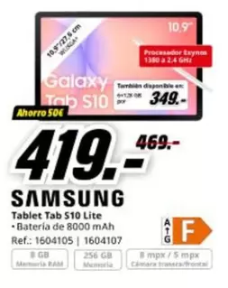 Samsung - Tablet Tab S10 Lite