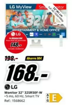 LG - Monitor 32" 325R50F-W