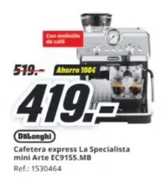 DeLonghi - Cafetera Express La Specialista Mini Arte EC9155.MB