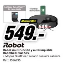 Irobot - Robot Multifuncion Y Autolimpidable Roomba Plus 505
