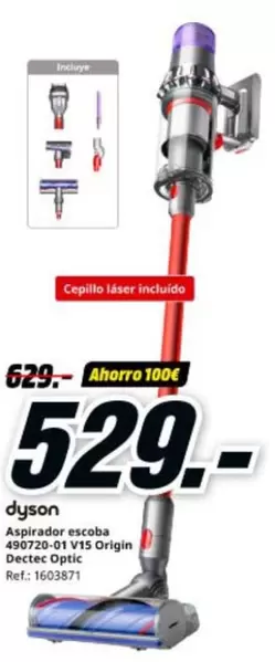 Dyson - Aspirador Escoba 40720-01 V15 Origin Dectec Optic