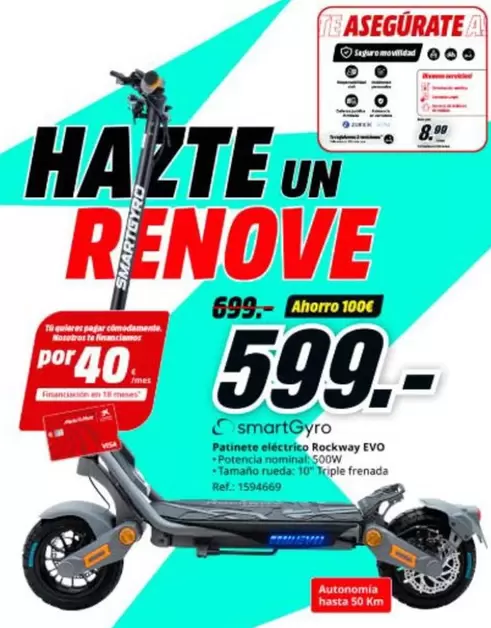 Smartgyro - Patinete Eléctrico Rockway Evo