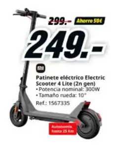 Xiaomi - Patinete Eléctrico Electric Scooter 4 Lite (2 Gen)