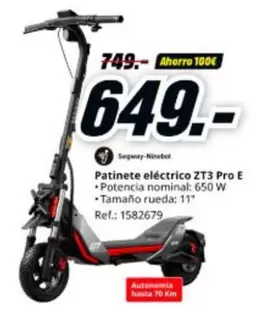 Patinete Eléctrico ZT3 Pro E