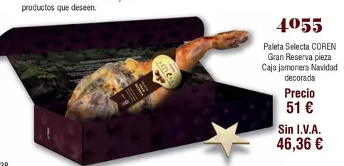 El Corte Inglés - Paleta Selección Gran Reserva Pieza Caja Amorera Navidad Decorado