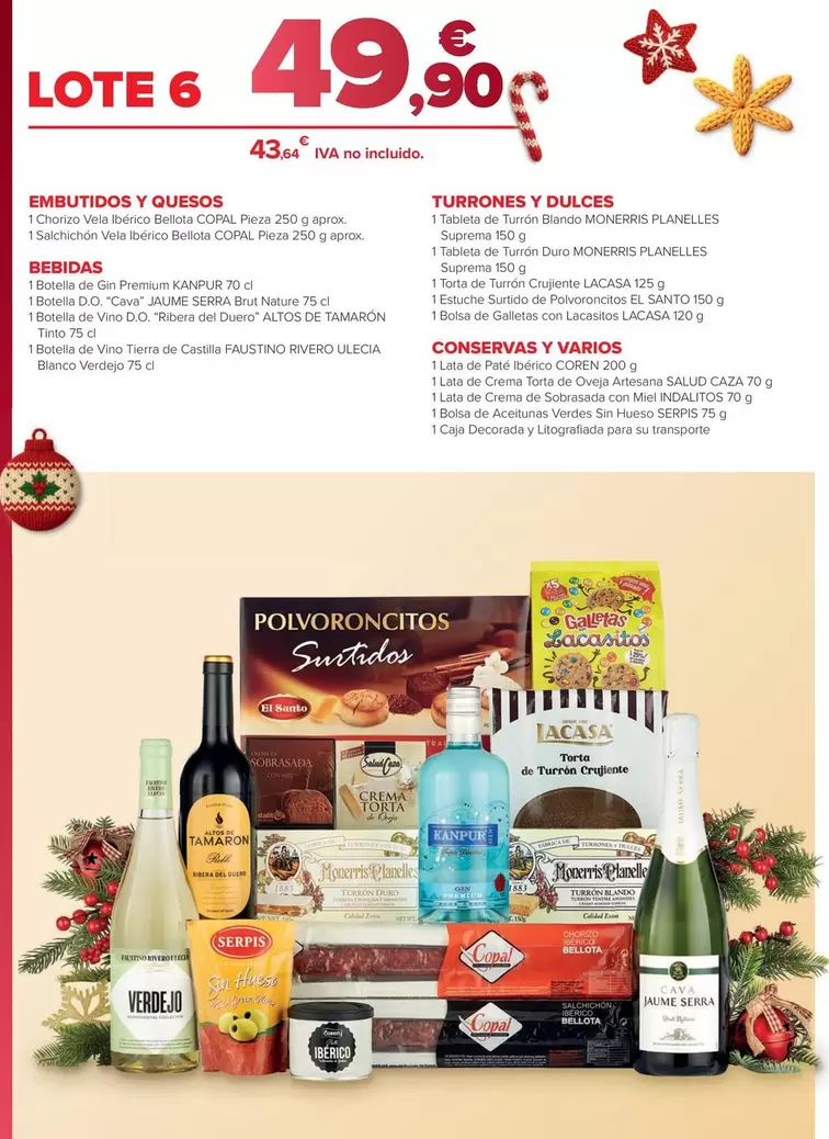 Lote 6 : Embutidos Y Quesos, Bebidas, Turrones Y Dulces, Conservas Y Varios