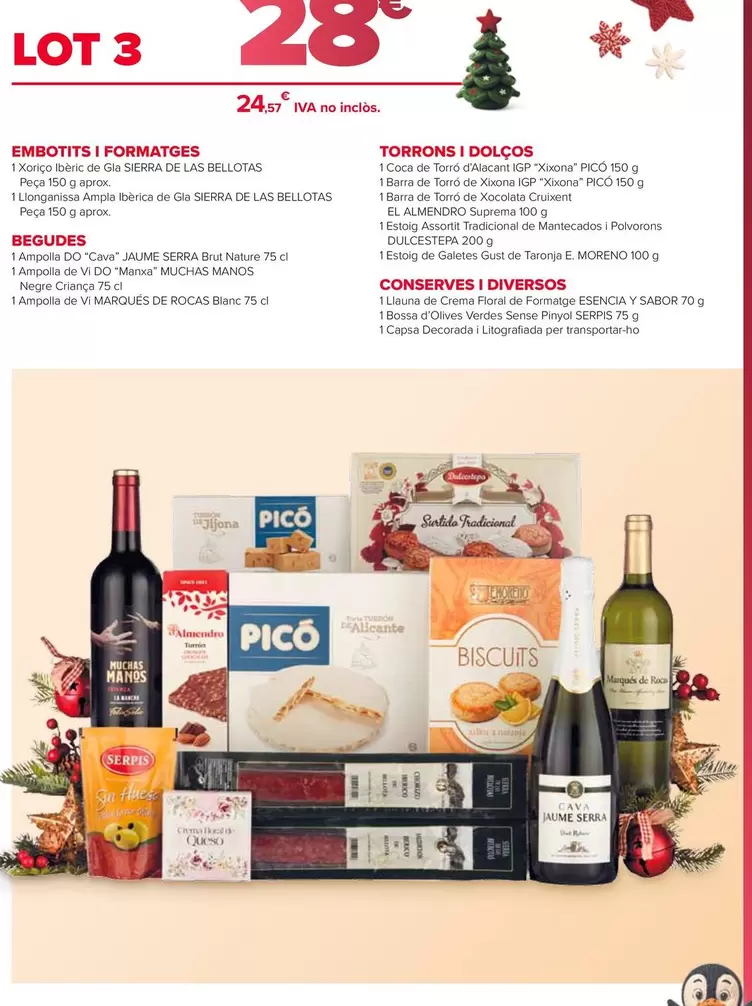 Lote 3 : Embutidos Y Quesos, Bebidas, Turrones Y Dulces, Conservas Y Varios